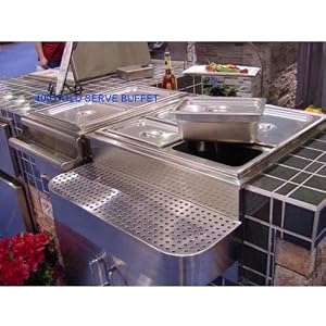 BBQ Guys Cold Buffet With Four Buffet Pans by BBQ Guys
