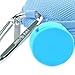 Case Star 3 in 1 Light Blue Earphone Handsfree Hard EVA Case Plus Round Earphone Organizer and Silver Carabiner with Case Star Cost-Free Cell Phone Bag