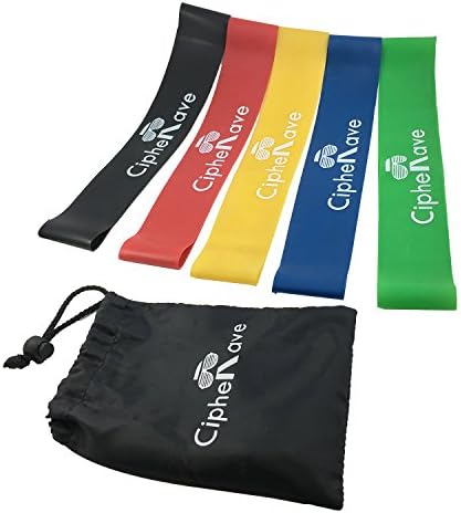 Resistance Loop Bands Set - Set of Five (5) Exercise Bands. Physical Therapy Bands Resistance Bands For Legs