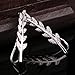 Feramox Ear Crawler Cuff Earrings Sterling Silver Ear Climber Studs Olive Leaf Hypoallergenic
