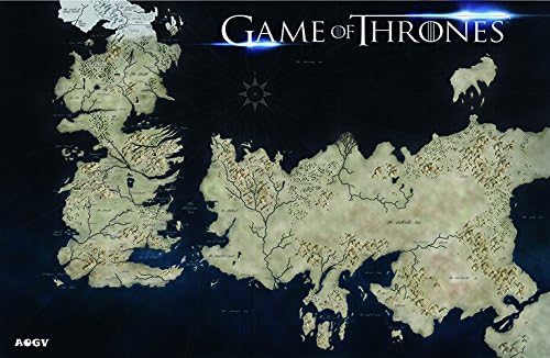 Game of Thrones Large HD Map Of Westeros &amp; Essos Poster (30" by 20")