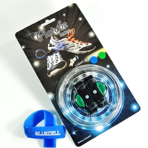 Bluecell Blue & Green Color LED Light Party Shoelaces 