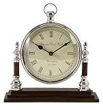 9.5" Analog Pocket Watch Mantel Shelf Clock with Roman Numeral Face