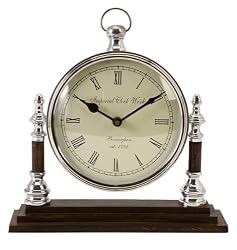 9.5" Analog Pocket Watch Mantel Shelf Clock with Roman Numeral Face