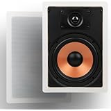 Micca M-8S 8-Inch 2-Way In-Wall Speaker with Pivoting 1-Inch Silk Dome Tweeter, White