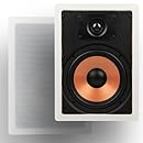Micca M-8S 8-Inch 2-Way In-Wall Speaker with Pivoting 1-Inch Silk Dome Tweeter, White