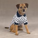 Extra Small Nantucket Blue Dot Dog Polo Shirt