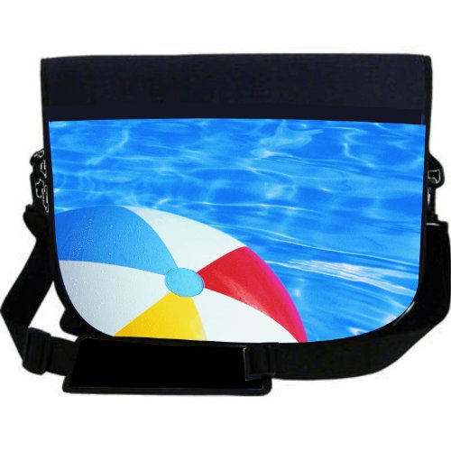 Beach Ball in Pool Design NEOPRENE Laptop Sleeve Bag Messenger Bag - Laptop Bag -Notebook Bag - for Macbook Pro, Aspire, Samsung, Acer, ASUS, Dell, HP, Lenovo, Sony, Toshiba Unisex - Ideal Gift for all occassions!