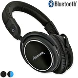 Bluetooth Over-Ear Headphones, Alpatronix&reg; [HX100 - EXTRA BASS] On Ear Wireless Earphones Bluetooth Headset with Microphone, Universal Volume Control, Playback Control, Noise Isolation/Reduction, Rechargeable Battery for iPhone 6s Plus 6s 6 Plus 6 SE 5s 5c 5 4s 4, Samsung Galaxy S7 Edge S7 S6 Edge+ S6 S5 S4, Note 5 4 3 / Google Nexus 6 5 4, LG V10 G4, HTC One, Motorola Droid, Nokia Lumia, Sony Experia, Smartphones, Computers, Laptops, Tablets & Smart TV - (Black)