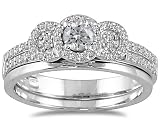 1/2 CTW Diamond Bridal Set in 10K White Gold