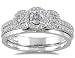 1/2 CTW Diamond Bridal Set in 10K White Gold