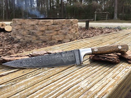 Olympus Blades Handmade Damascus Chef Filet Knife - Wood Handle