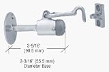 CRL Satin Chrome Finish Wall Mounted Heavy Duty Door Stop with Hook and Holder