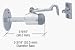 CRL Satin Chrome Finish Wall Mounted Heavy Duty Door Stop with Hook and Holder