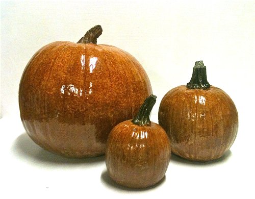 Decorative, Cast Stone Artificial Pumpkin, 3 Sizes, Fall & Autumn Decor, Halloween Decoration