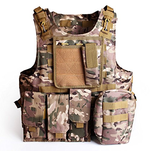 Tactical Molle Combat Vest Airsoft camouflage Police Fully