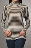 Michael Stars Heather Stripe Long Sleeve Turtleneck Top (1948)