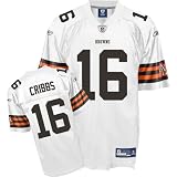 Reebok Cleveland Browns Joshua Cribbs Replica White Jersey Large