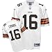 Joshua Cribbs Jersey: Reebok White Replica #16 Cleveland Browns Jersey - Medium