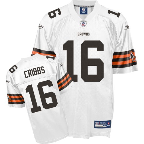 Reebok Cleveland Browns Joshua Cribbs Replica White Jersey Large