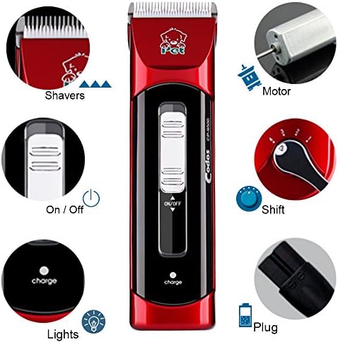 Pet Dog Professional Cordless Rechargeable Electric Grooming Trimming Clipper Kit