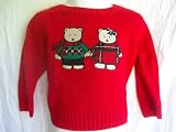 Kids, Baby Boy or Girl, 18 Months, Red, Mr and Mrs Winter Holiday Bear Sweater, Great for Christmas Halloween Costume