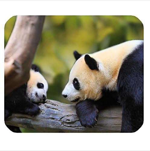 Custom cute panda pattern,lovely animal printed cloth cover rectangle Mouse Pad 8.87 X 7.28 inch