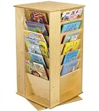 Revolving Book Tower (Natural) (38H x 20W x 20D)