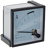 uxcell AC 0-5A 　SQ-72 　アナログ電流計　パネルメーター　電流計　小型サイズ　正方形