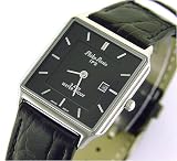 Philip Persio Mens Leather Date Dress Watch