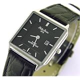 Philip Persio Mens Leather Date Dress Watch by WatchIsland Collection