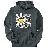 Hoodie Mens Dark Silver " The more people I meet, the more I like Octopuses " Animals Medium
