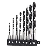六角軸木工ドリル8本セット 3・4・5・6・7・8・9・10mm EDS-3HEX【E-Value】