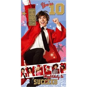 High School Musical 3 Birthday Card & Bag Keyring- Age 10