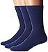 Flora&Fred Men's 3 Pair Pack Classic Ribbed Knit Cotton Dress Crew Socks