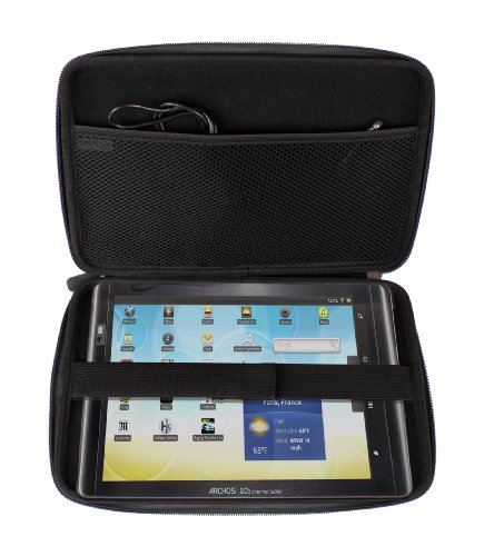 Housse étui de protection avec fermeture éclair pour tablette tactile Archos Arnova 10b G3 10,1 pouces (écran tactile Android 4.0, 2.4 8 Go), Archos G10 101 XS Gen10 Turbo (ARM Cortex A9 1.5GHz) & Archos 101 10,1 16Go 8Go - Noir