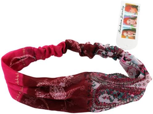 Red Psychedelic Flowers Headband - Vintage Retro Headband - Stylish Fashion Headband