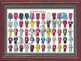 ASTON VILLA FC FRAMED FOOTBALL SHIRT POSTER THROUGH THE AGES