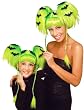 Batty Witch Green Costume Wig