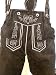 Trachten Lederhose Kniebund Wildbock schwarz