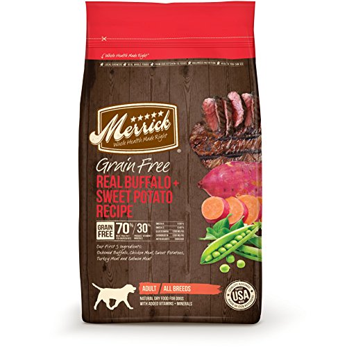 Merrick Grain Free Real Buffalo + Sweet Potato Recipe Dry Dog Food, 4-Pound