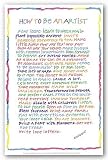 How To Be An Artist Art Print Poster By Sark, 14.75 