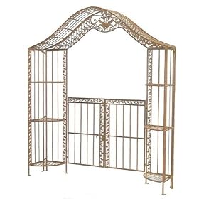 Tierra Derco Steel and Cast Iron Gated Garden Arbor by 