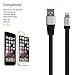 Sunnest(TM) 2Pack 10Ft 8 Pin Lightning to USB Extra Long Flat Sync and Charging Cable Core for iPhone 6s plus/6s/6plus/6/5s/5c/5, iPad Air, iPad Mini, iPod Touch&iPod Nano, One Year Guarantee(Black)