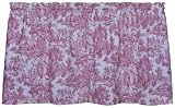Victoria Park Toile 68-Inch-by-24 Inch Tailored Tier Curtains, Red