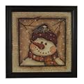 Snowman w/ orange scarf - 14 x 14