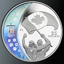 2007 $25 Sterling Silver Hologram Coin Vancouver 2010 Olympics Athlete's Pride Celebrate Their Pride Honour Their Spirit.