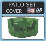 Patio Set Cover - 74-inch Round Table Chairs Cover X 33-inch High