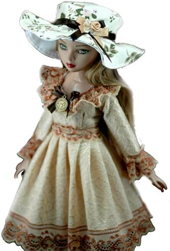 Ellowyne Wilde Doll Clothes Doll Outfits Sweet Beige Vintage Dress + Hat