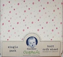 Gerber Organic Knit Fitted Crib Sheet Pink Polka Dots